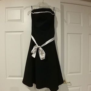 Black a line cocktail dress